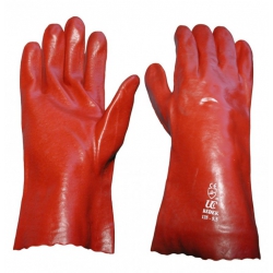 PVC Red Gauntlets 350mm Size XL (1 Pair)