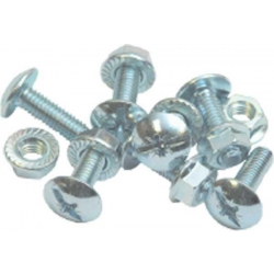 M6 x 50 Roofing Cable Tray Bolt & Flange Nut Pozi No.2 Zinc Plated