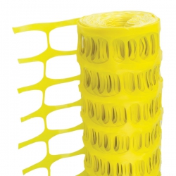 1 Metre x 50 Metre Yellow Temporary Plastic Barrier Fencing Mesh