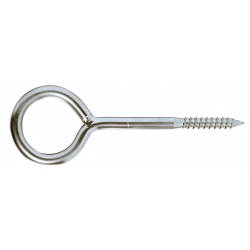 12mm Screw Eye, 200mm Overall Length, Welded Screw Eye, Steel Bright Zinc Plated