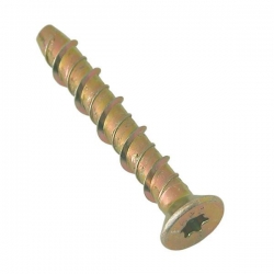 M8 x 75 Countersunk Torx APT Anchor, Steel Zinc / Yellow Plated, T45