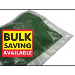 12ft x 9ft Tarpaulin, Reversible Sliver/Green Woven Polyethylene