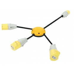 3 Way Multi Directional Splitter 3 X 16A 110V (Spider Pod)