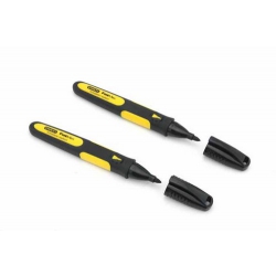 Stanley 0-47-312 Fatmax Fine Tip Black Permanent Markers (Pack of 2)