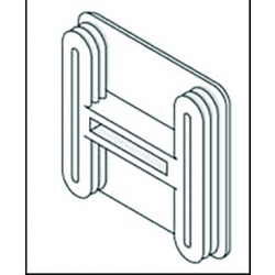 Unistrut P1/2240 Plastic End Caps White 41mm x 41mm Deep Channel