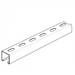 Deep Slotted Channel Heavy Gauge x 2 Metre. 41mm x 41mm x 2.5mm. Mild steel pre-galvanised. Unistrut compatible P1000TX2 SC403/2M