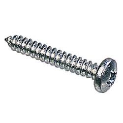 4 x 5/16" (2.9x8mm) Self Tapping Screw, Pan Pozi No.1 AB, Steel Bright Zinc Plated, DIN 7981