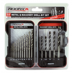 Addax Timco 17 Piece Metal & Masonry Drill Bit Set MIX17SET