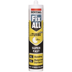 Soudal Fix All Turbo High Tack Sealant / Adhesive - White 290ml