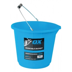 Ox Tools 15 Litre Tough Bucket Blue, High Rubber Content