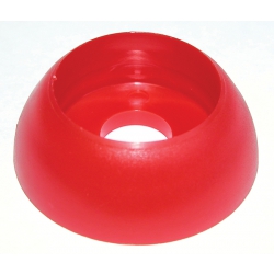 6mm Red Security Nut Cover Base 6.3 x 25mm (Similar to RAL 2002)