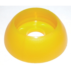 6mm Yellow Security Nut Cover Base 6.3 x 25mm (Similar to RAL 1023)