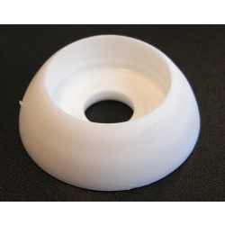 6mm White Security Nut Cover Base 6.3 x 25mm (Similar to RAL 9010)