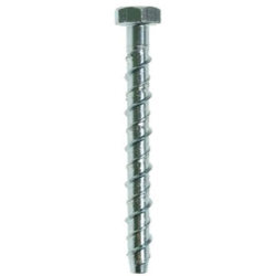 M12 x 130 Hexagon Head Concrete Masonry Screw Bolt Anchor, Zinc Plated