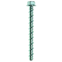 M6 x 150 Flange Hexagon Head Concrete Masonry Screw Bolt Anchor, Zinc Plated