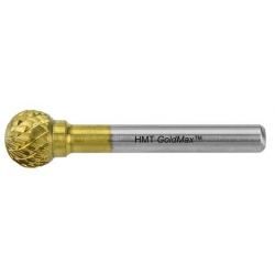 HMT Goldmax TCT Burr 12mm Bull 6mm Shank Ball 402010-0120