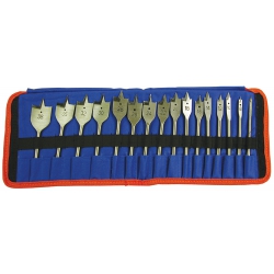 16 Piece Flat Bit Set 6mm - 38mm