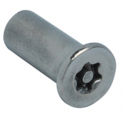 M8 x 20 Resistorx Countersunk Head 6 Lobe Pin Barrel Nut, TX-40H Stainless Steel A2