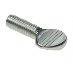 M8 x 40 Plain Shoulderless Thumb Screw, Bright Zinc Plated