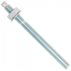 Rawlplug M16 x 190 R-CAS Kemfix Mild Steel Anchor Studs Bright Zinc Plated, c/w nut and washer, Rawl R-STUDS-16190, 60-716