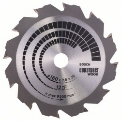 Bosch 160 x 16 x 12 Teeth TCT Circular Saw Blade 2 608 640 630