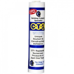 CT1 WHITE All in One Multi-purpose Waterproof Sealant & Construction Adhesive, 290ml