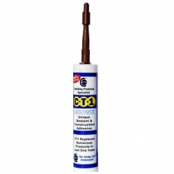 CT1 BROWN All in One Multi-purpose Waterproof Sealant & Construction Adhesive, 290ml