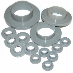 M6 x 7.9 x 6L x 12.5mm Nylon Shoulder Insulating / Isolation Washer Grey