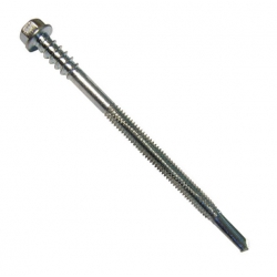 5.5 x 240 Stainless Steel Hexagon High Thread Heavy Section Self Drill Screw A2 (for piercing steel up to 12.5mm)