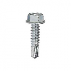 4.2 x 13mm (1/4” (7mm) hexagon Head) Washer Faced Self Drill Screw, Bright Zinc Plated