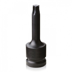 1/2" Drive 75mm Long T25 Torx Bit Socket Black