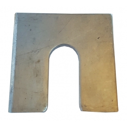 No1 50mm x 50mm x 10mm with a 14mm slot (Suits bolts up to M12) Metal Horseshoe Trouser Shim Stainless Steel A4