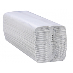 White Flushable Paper Hand Towels, 2 Ply C Fold, 230mm x 95mm (Case of 3150)