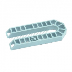 100mm x 43mm x 1.5mm Thick Plastic Packing Shims pack of 200 (white), Centre slot suits M12 bolts