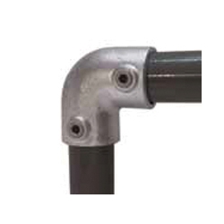 90 Degree Elbow C02 Size 8 (G40) Handrail Fitting, Galvanised 125-D48 (Kee Klamp Compatible 15-8)