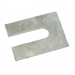 No3 75mm x 100mm x 3mm with a 22mm slot (Suits bolts up to M20) Steel Metal Horseshoe Trouser Shim galvanised