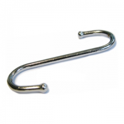 5x100mm Ball End S Hooks, Bright Zinc Plated