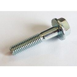 M6 x 30 Hexagon Head Flange Serrated Set Screws High Tensile Grade 8.8 Bright Zinc Plated, DIN 6921