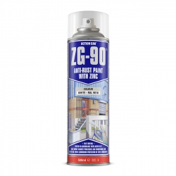 White ZG-90 Galvanised Aerosol Spray Paint 500ml ACTION CAN 1936