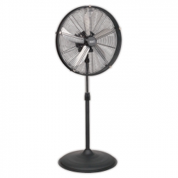 Sealey Industrial Pedestal Fan 20" 115W 3 Speed Oscillating 240V HVF20PO