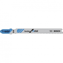 Bosch Jigsaw Blade for metal 2.5-6mm T118BF (Pack Of 5) P/No. 2 608 634 503 