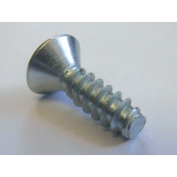 4 x 1/4" (2.9x6mm) Self Tapping Screw, Countersunk Pozi No.2 B, Steel Bright Zinc Plated