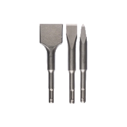 Bosch 3 Piece 140mm SDS -Plus Chisel Set, Point, Flat & Spade 2 608 690 180