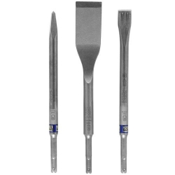 Bosch 3 Piece SDS-Plus Chisel Set, Point, Flat & Self Sharping Tile 2 607 019 159