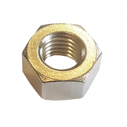 M3 Full Nut Brass Nickel Plated DIN 934