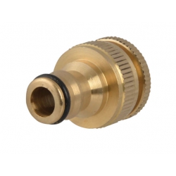 Faithfull FAIHOSETC Brass Dual Tap Connector 1/2" and 3/4"