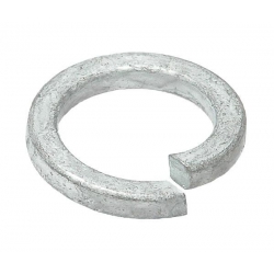 M27 Mild Steel Square Section Single Coil Spring Washer, Galvanised