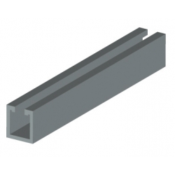 Deep Plain Channel 41.5 x 41.5 x 3.5mm, 6 Metre, Grey GRP Plastic