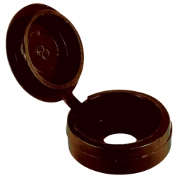 Brown Hinged Screw Cap Large for Screws 5-6mm LHCCBROWNP