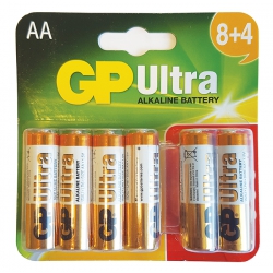 AA GP Ultra Alkaline Batteries (Pack of 12) LR6